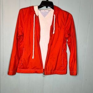 Tommy Hilfiger Red Utility Jacket Lightweight Hooded